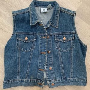 Bill Blass Vintage Denim Vest Large